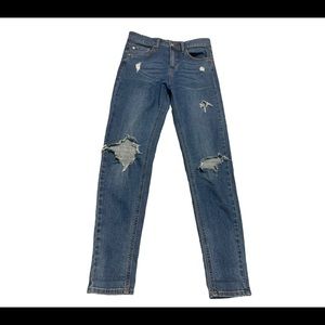 Skinny Blue Ripped Jeans